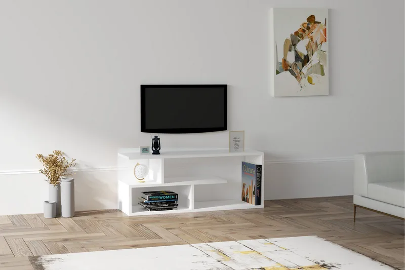 Rinorea Tv-bänk 100x40 cm - Vit - Products - Möbler - TV- & Mediamöbler - TV bänk & mediabänk