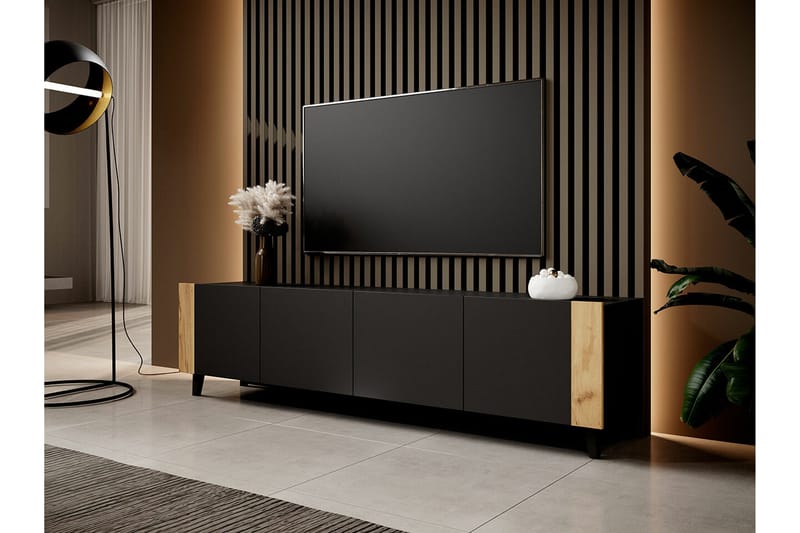 Strontian Tv-skåp 201 cm Scandinavian Choice Black - Products - Möbler - TV- & Mediamöbler - TV-skåp