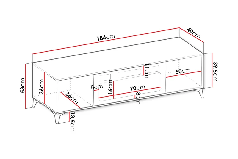Vemdalen Tv-bänk 184 cm - Sand beige - Products - Möbler - TV- & Mediamöbler - TV bänk & mediabänk