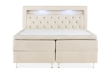 Alessia Komplett Sängpaket med Förvaring LED-belysning 160x200 cm
