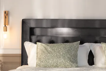 Alessia Komplett Sängpaket med Förvaring LED-belysning 160x200 cm - Mörkgrå - Products - Möbler - Säng - Säng med förvaring