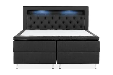 Alessia Komplett Sängpaket med Förvaring LED-belysning 180x200 cm