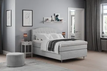 Belda Kontinentalsäng 120x200Fast - Ljusgrå - Products - Möbler - Säng - Enkelsäng