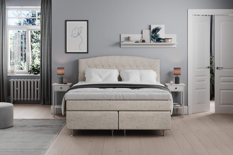 Belda Kontinentalsäng 180x200Fast/Medium - Beige - Products - Möbler - Säng - Kontinentalsäng