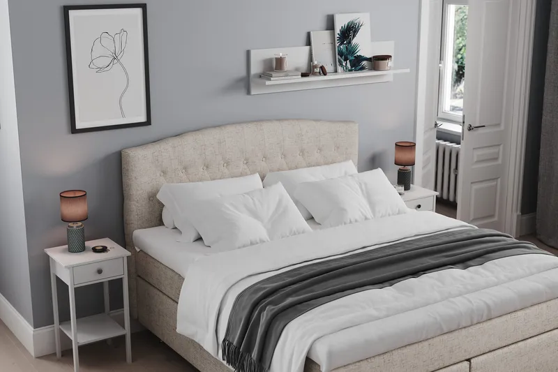 Belda Sängpaket 160x200 Fast/Medium, Beige