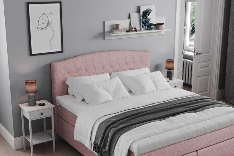 Belda Sängpaket 160x200 Fast/Medium, Rosa