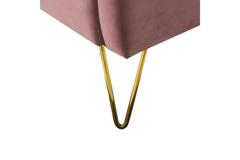 Benicio Sängram 160x200 cm - Rosa/Guld - Products - Möbler - Säng - Sängram & sängstomme