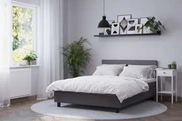 Billingen Kontinentalsäng 180x200 cm - Grå - Products - Möbler - Säng - Kontinentalsäng