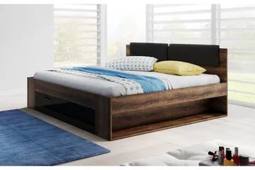 Bovera Sängram 180x200 - Teak/Svart - Products - Möbler - Säng - Säng med förvaring