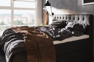 Boxy Box Bed 120x200 cm - Svart/Grå - Products - Möbler - Säng - Säng med förvaring