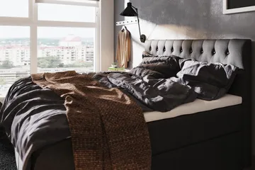 Boxy Box Bed 180x200 cm - Svart/Grå - Products - Möbler - Säng - Säng med förvaring