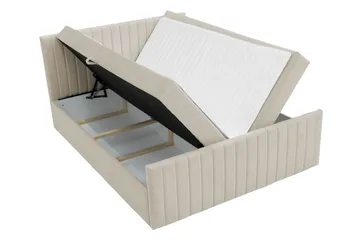 Calrosor Sängpaket Kontinentalsäng med Förvaring 140x200 cm - Grå - Products - Möbler - Säng - Komplett sängpaket