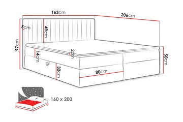 Calrosor Sängpaket Kontinentalsäng med Förvaring 160x200 cm - Grön - Products - Möbler - Säng - Komplett sängpaket