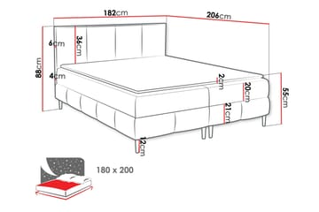 Celestine Förvaringssäng 180x200 cm - Grön - Products - Möbler - Säng - Komplett sängpaket