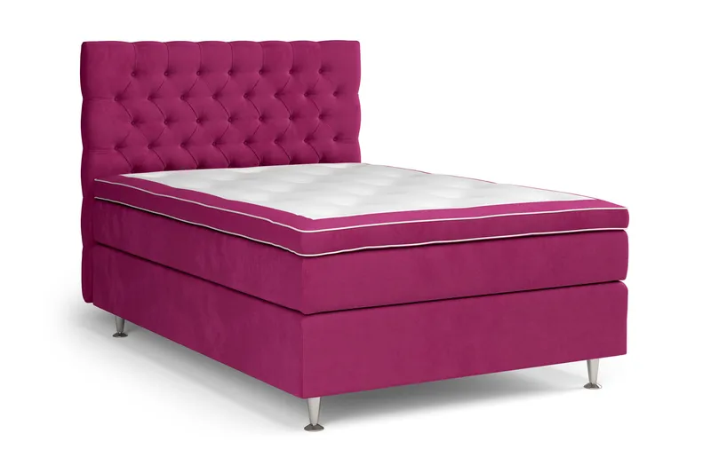 Celine Kontinentalsäng 140x200cm - Rosa/Sammet - Products - Möbler - Säng - Kontinentalsäng