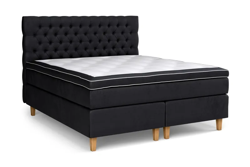 Celine Kontinentalsäng 160x200cm - Svart/Sammet - Products - Möbler - Säng - Kontinentalsäng