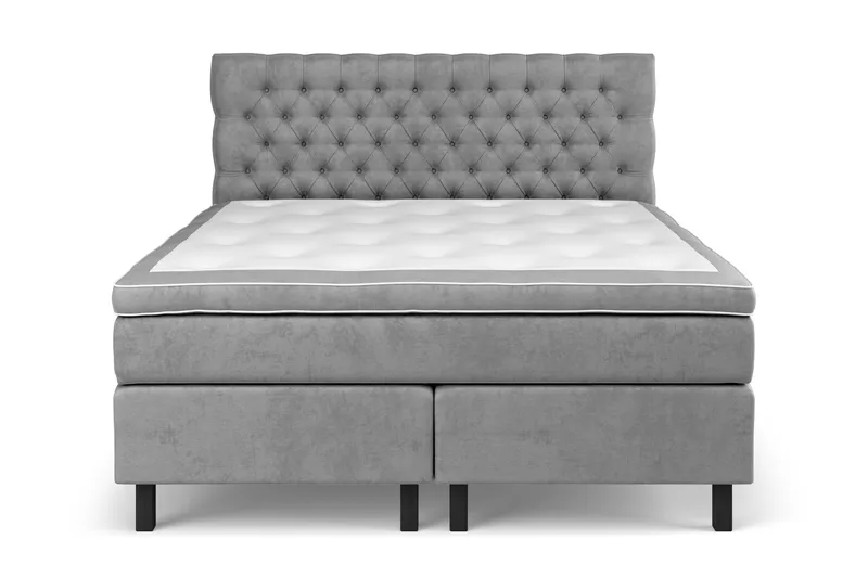 Celine Kontinentalsäng 180x200cm, Grå/Sammet