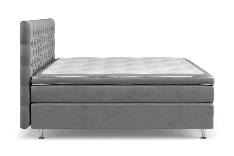 Celine Sängpaket 160x200cm - Grå/Sammet - Products - Möbler - Säng - Kontinentalsäng