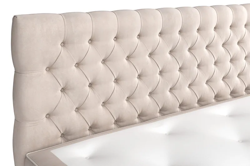 Celine Sängpaket 180x200 cm - Beige/Sammet - Products - Möbler - Säng - Kontinentalsäng