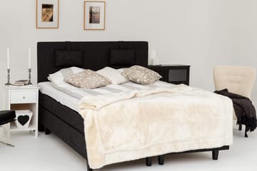 Charleston Kontinentalsäng 160x200 Fast Polyeterskum - Svart - Products - Möbler - Säng - Kontinentalsäng