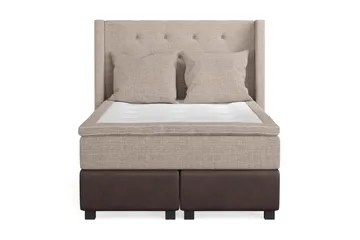 Cuba Sängpaket 140x200 med Två Beiga Kuddar - (+Fler val) Beige/Brun - Products - Möbler - Säng - Kontinentalsäng