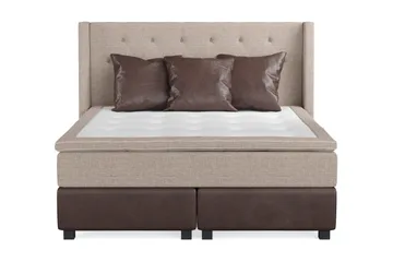 Cuba Sängpaket 160x200 med Tre Bruna Kuddar - (+Fler val) Beige/Brun - Products - Möbler - Säng - Kontinentalsäng