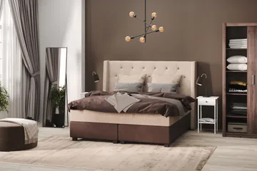 Två beiga kuddar ingår - Beige/Brun