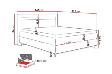 Derry Sängram 140x200 cm - Products - Möbler - Säng - Sängram & sängstomme