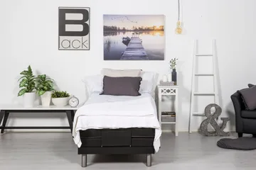 Detroit Ställbar Säng 90x200 cm Höj och sänkbar - Svart - Products - Möbler - Säng - Ställbar säng