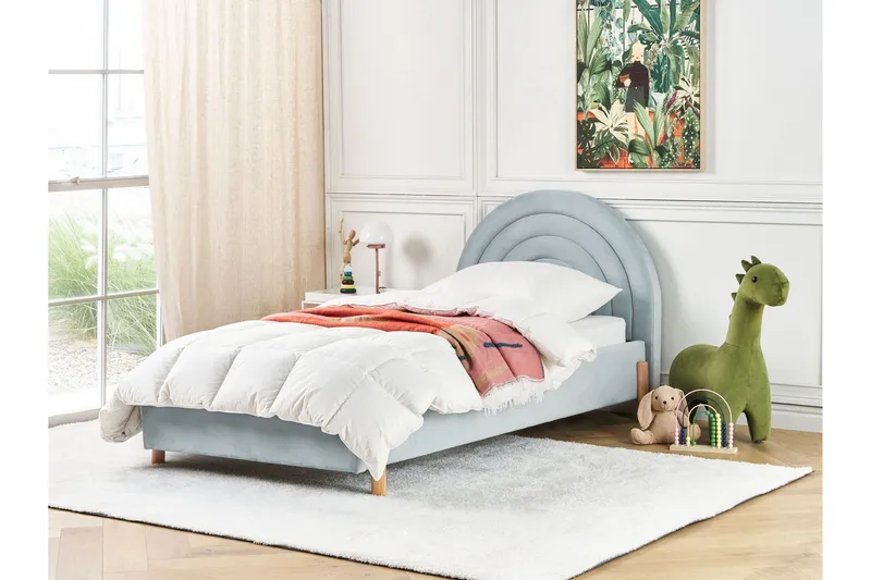 Diantha Sängram 90x200 cm - Blå/Ljust trä - Products - Möbler - Säng - Sängram & sängstomme