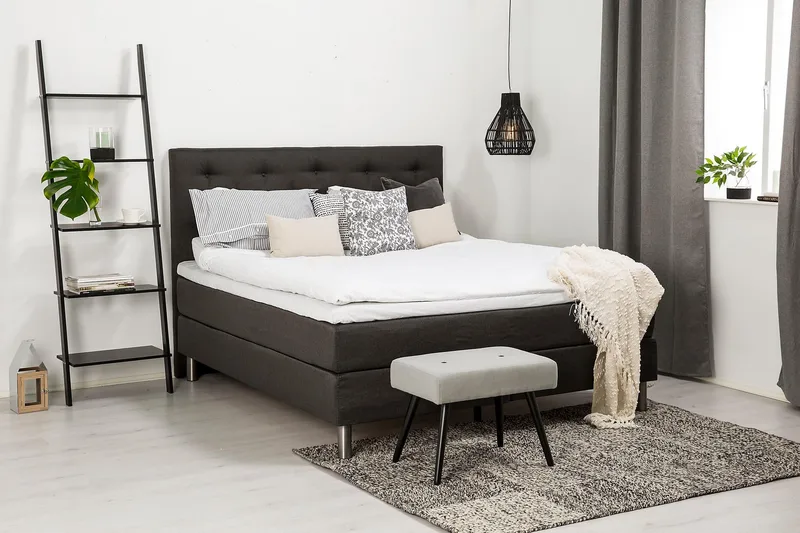 Diplomat Kontinentalsäng 180x200 - Mörkgrå - Products - Möbler - Säng - Kontinentalsäng