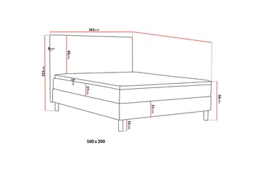 Dream Komplett Sängpaket 160x200 cm Slät Sänggavel - Grå - Products - Möbler - Säng - Enkelsäng