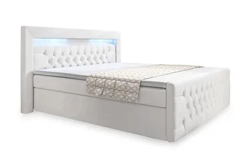 Franco Sängpaket med förvaring LED-belysning 180x200 cm - 180x200 Vit (+Fler val) - Products - Möbler - Säng - Säng med förvaring