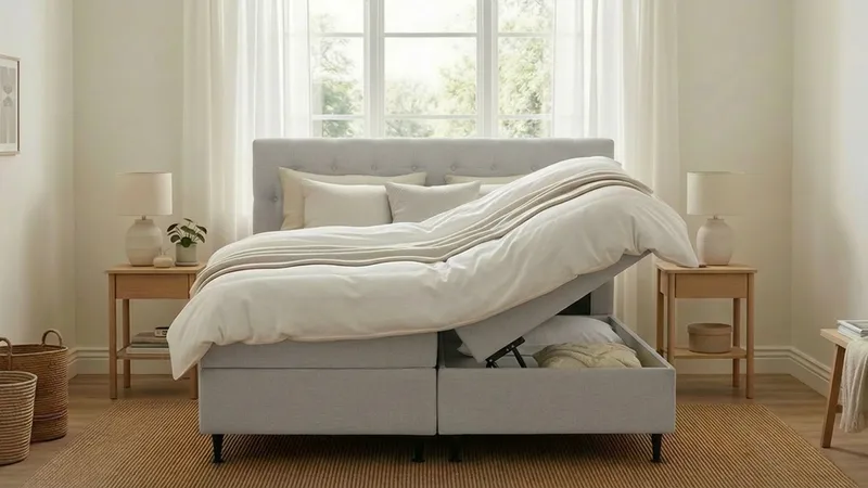HVILA Plus Komplett Sängpaket med Förvaring 180x200 cm - Grå - Products - Möbler - Säng - Säng med förvaring