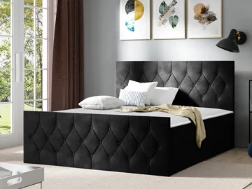 Jitendra Sängpaket Kontinentalsäng 120x200 cm med Förvaring - Svart - Products - Möbler - Säng - Komplett sängpaket