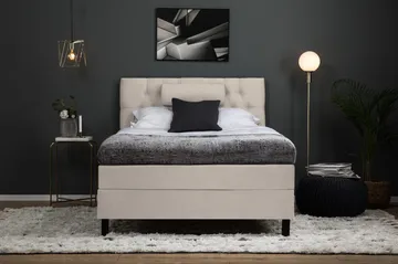 Lucky Komplett Sängpaket 120x200 Polyeter Diamant Sänggavel - Nackkudde Stor Beige - Products - Möbler - Säng - Enkelsäng
