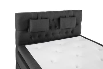 Lucky Komplett Sängpaket 140x200 Memory Diamant Sänggavel - Nackkudde Liten Svart/Grå - Products - Möbler - Säng - Kontinentalsäng