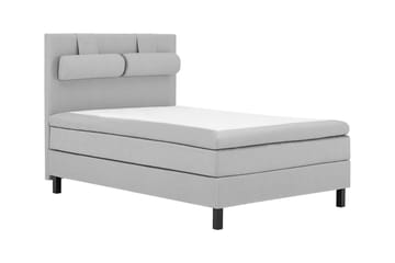 Lucky Komplett Sängpaket 140x200 Polyeter Slät Sänggavel - Nackkudde Stor Mellangrå - Products - Möbler - Säng - Kontinentalsäng