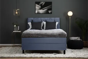Lucky Komplett Sängpaket 140x200 Polyeter Diamant - Nackkudde Liten Mörkblå - Products - Möbler - Säng - Kontinentalsäng