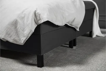 Lucky Komplett Sängpaket 180x200 Latex Slät Sänggavel - Nackkudde Stor Svart/Grå - Products - Möbler - Säng - Kontinentalsäng