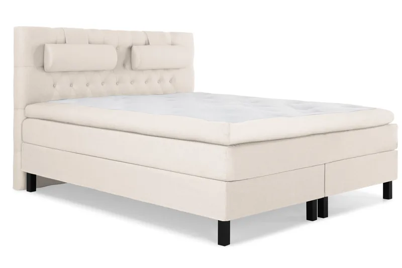 Lucky Komplett Sängpaket 180x200 Memory Slät Sänggavel - Beige - Products - Möbler - Säng - Kontinentalsäng