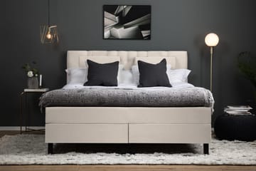 Lucky Komplett Sängpaket 180x200 Skum Diamant Sänggavel - Nackkudde Stor Beige - Products - Möbler - Säng - Kontinentalsäng