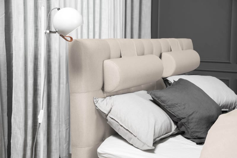 Lucky Komplett Sängpaket 180x200 Skum Diamant Sänggavel - Nackkudde Stor Beige - Products - Möbler - Säng - Kontinentalsäng