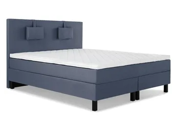 Lucky Komplett Sängpaket 180x200 Skum Slät Sänggavel - Nackkudde Liten Mörkblå - Products - Möbler - Säng - Kontinentalsäng