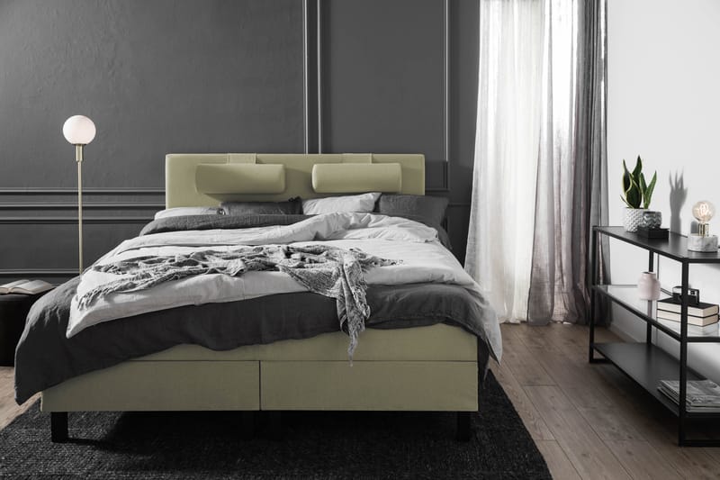 Lucky Sängpaket 150x200 SkumSlät Sänggavel Nackkudde - Nackkudde Stor Grön - Products - Möbler - Säng - Kontinentalsäng