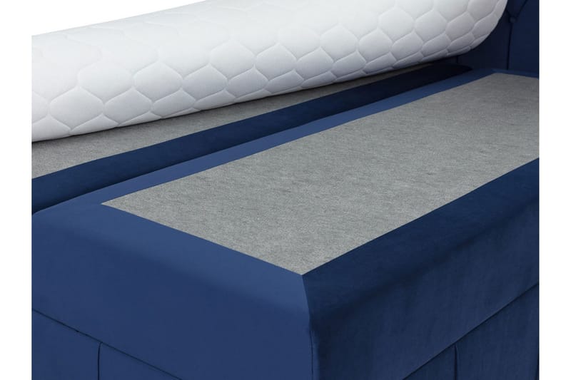 Lyckorna Kontinentalsäng 160x200 cm LED-belysning - Grå - Products - Möbler - Säng - Säng med förvaring