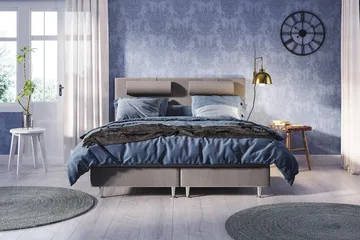 Meja Kontinentalsäng 160x200 - Ljusgrå - Products - Möbler - Säng - Kontinentalsäng