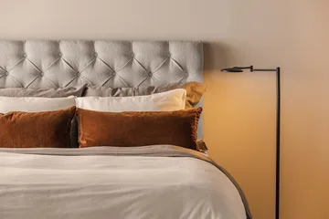 Oslo Lyx Sängpaket Boucle 120x200 Djuphäftad gavel - Grå - Products - Möbler - Säng - Kontinentalsäng