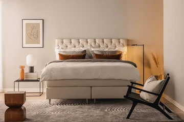 Oslo Lyx Sängpaket Kontinentalsäng 180x200 cm - Ljusbeige - Products - Möbler - Säng - Kontinentalsäng