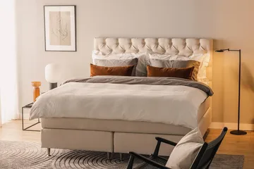 Oslo Lyx Sängpaket Kontinentalsäng 180x200 cm - Ljusbeige - Products - Möbler - Säng - Kontinentalsäng